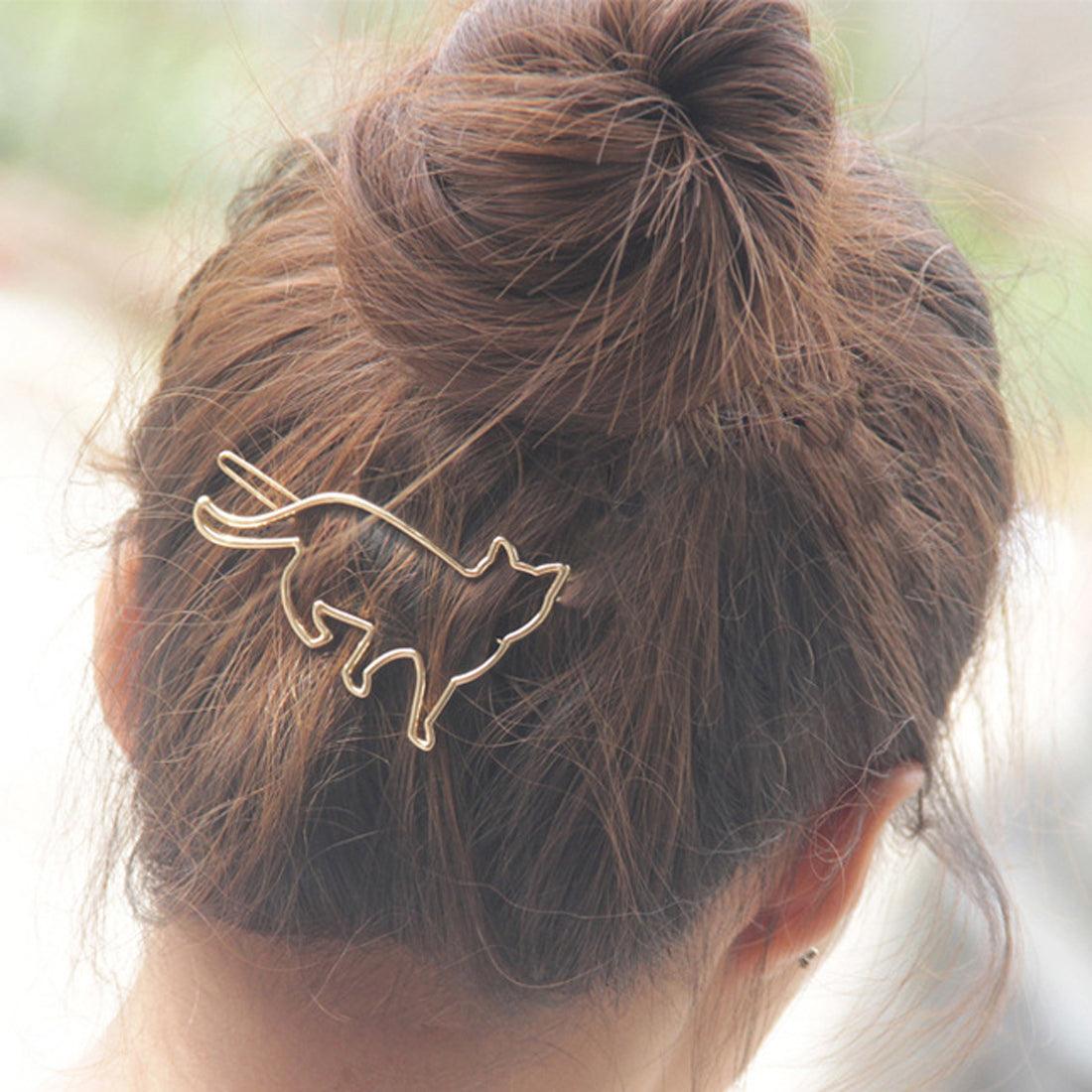 Elevate your hairdo with our metal hollow KT cat and alloy frog hairpins—charming accessories for a playful look. - Bloomjay