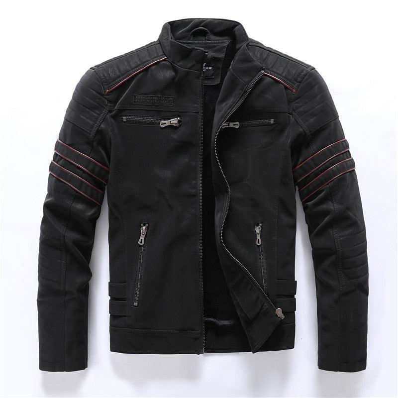Men Fashion Pu Leather Jackets Coats - Bloomjay