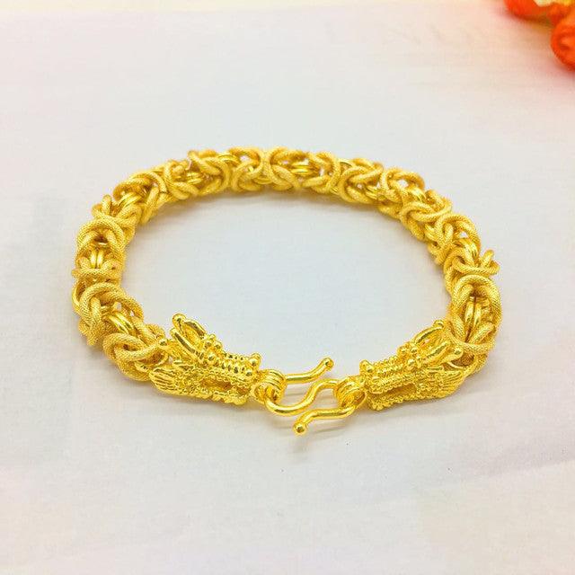 Gold bracelet for men gold plated 24K simulation jewelry bracelet - Bloomjay