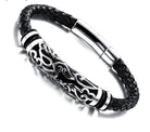 Add flair with our black multilayer leather bracelet for men, a stylish bangle jewelry piece. - Bloomjay