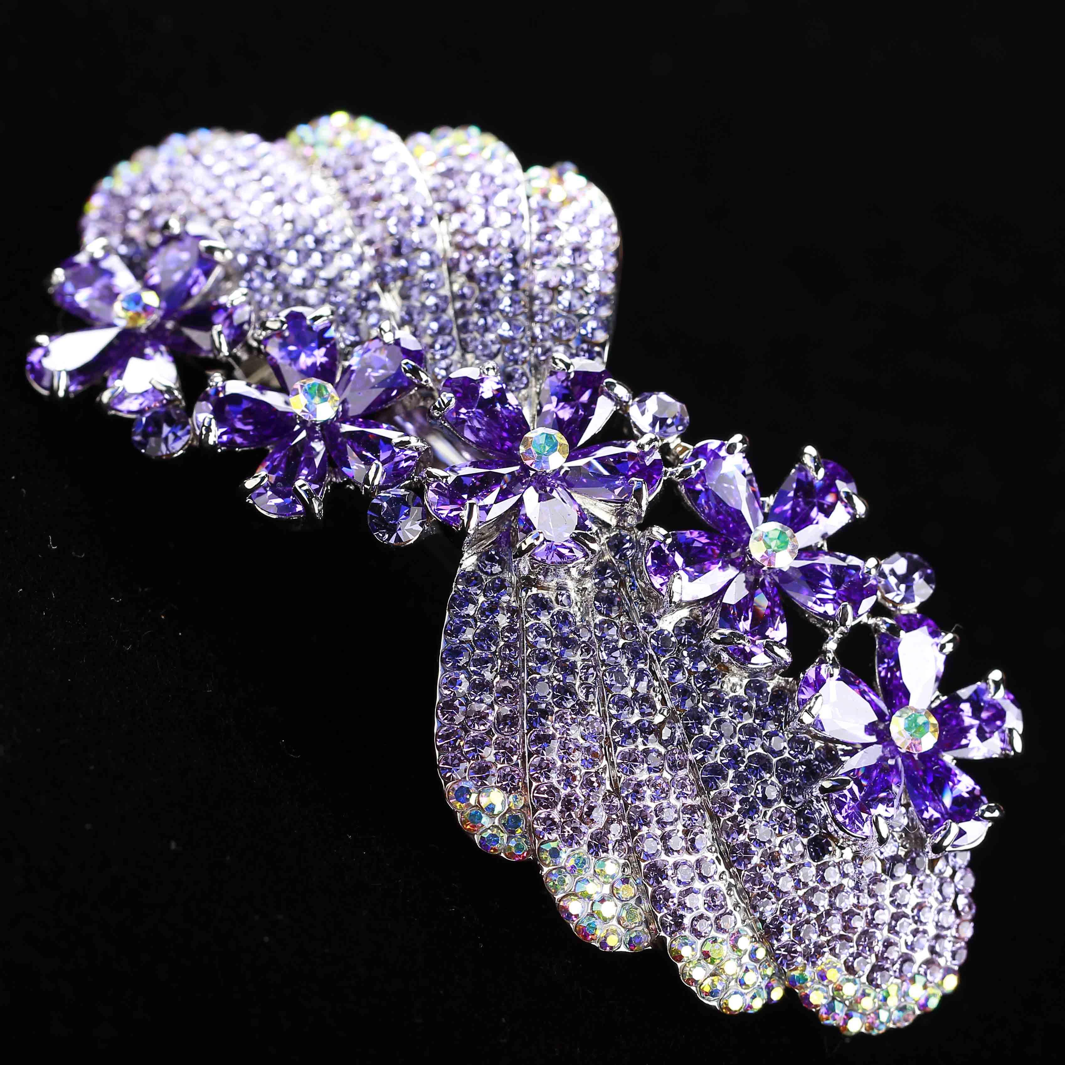 Add a touch of glamour to your hairstyle with our Fashion Rhinestone Bow Hairpin Jewelry. - Bloomjay