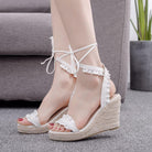 Womens Sandals Shoes Wedge Strappy Heels Espadrilles Platform - Bloomjay