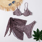 Sexy Leopard Print Split Swimsuit Women s Three piece Set - Bloomjay