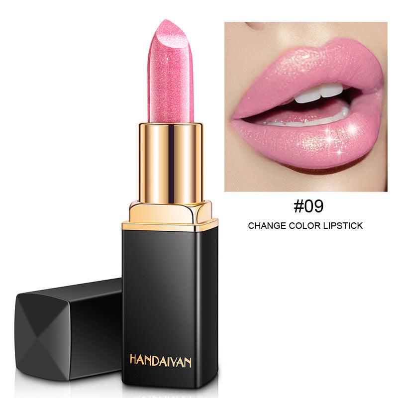 Shiny Metallic Lipstick Pearlescent Color Temperature Change Lipstick Gilt Lipstick - Bloomjay