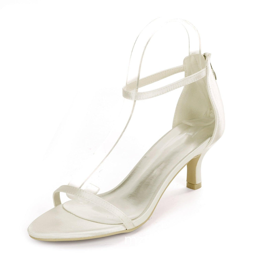 Satin-Colored Women S Shoes With One Strip Sandals - Bloomjay