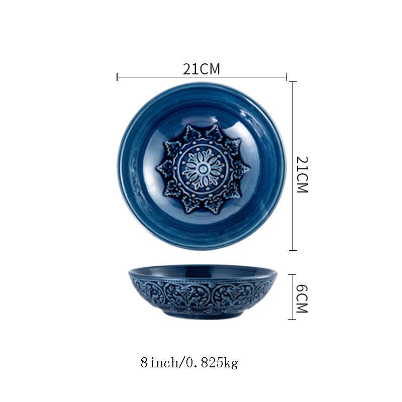 Baroque Dishware Household Bowl Nordic Style Ceramic Set Creative Personality Dishes Petal Ceramic Tableware - Bloomjay