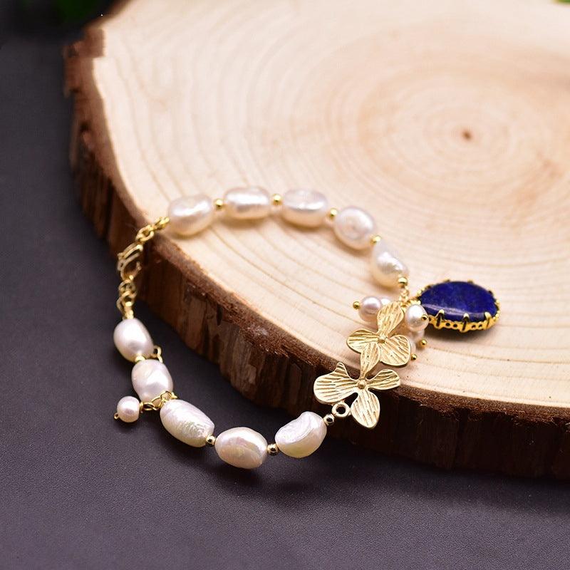 Adorn your wrist with our handmade Baroque Pearl Bracelet, a touch of elegance for women. - Bloomjay