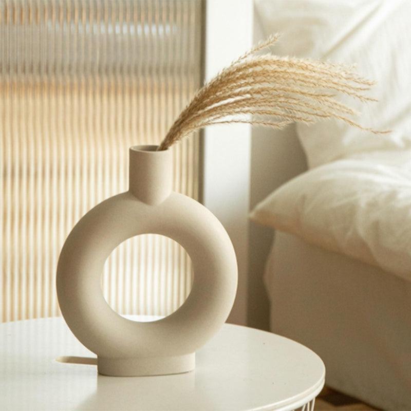 Nordic Ceramic Vase Home Decoration Decoration White Vegetarian - Bloomjay