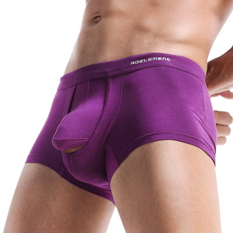 Men's Underwear Youth Underwear Solid Color Separated Boxer Bottom - Bloomjay