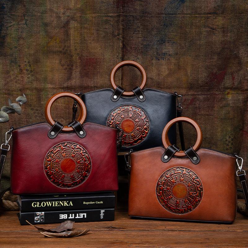 Fashion Vintage Designer Ladies Bags Genuine Leather Womens Handbags For Women Shoulder Bag - Bloomjay