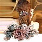 Handmade Bow Hair Accessories Barrettes Hair Ring Pearl Elegant Girl Headdress Flower - Bloomjay