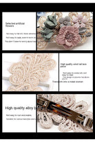 Handmade Bow Hair Accessories Barrettes Hair Ring Pearl Elegant Girl Headdress Flower - Bloomjay