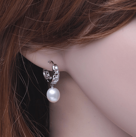 Adorn yourself with sophistication in our Freshwater Pearl Earrings – 925 Silver, offering fine white jewelry for women. - Bloomjay
