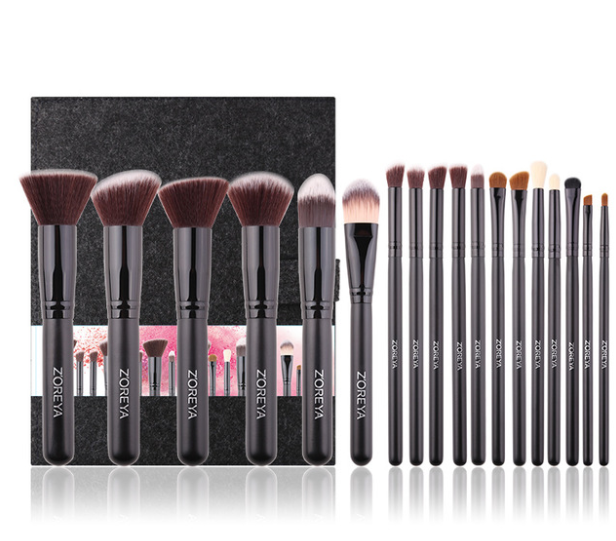 18pcs man-made fiber makeup set