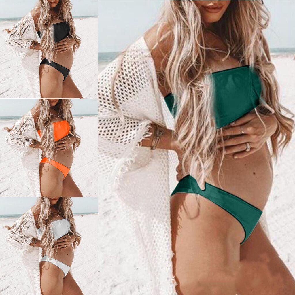 Pregnant women tube top swimsuit - Bloomjay