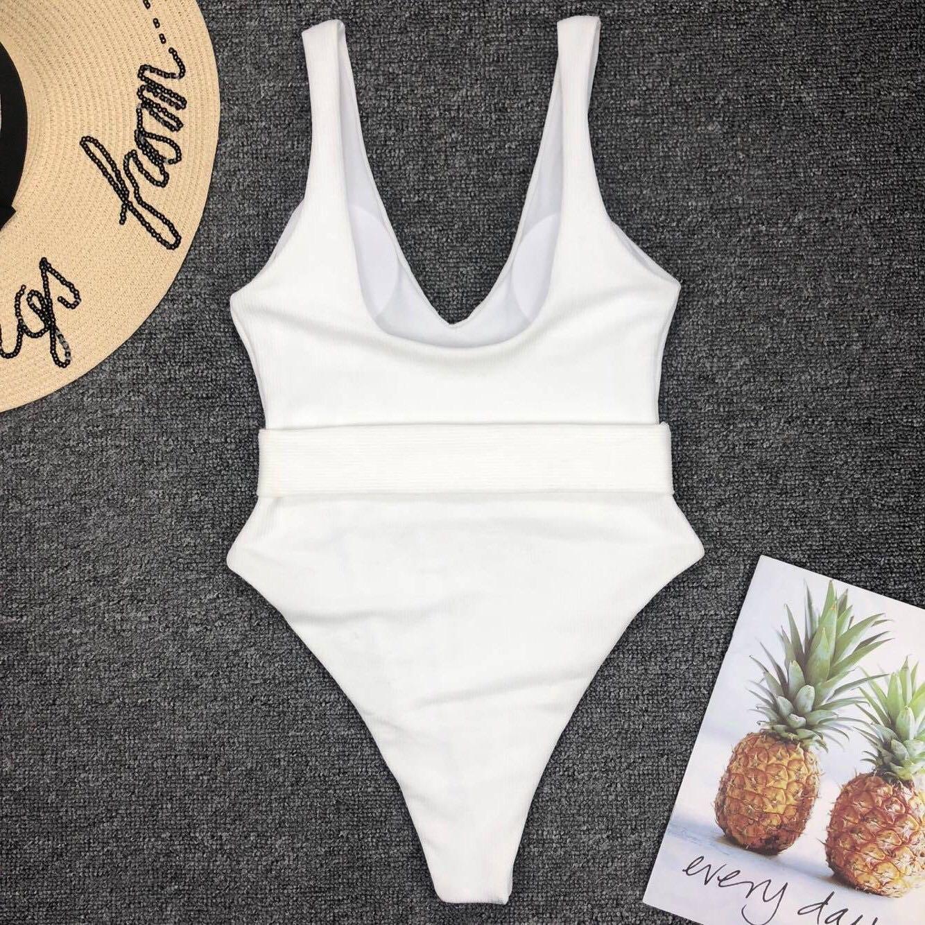 Women White Swimsuit - Bloomjay