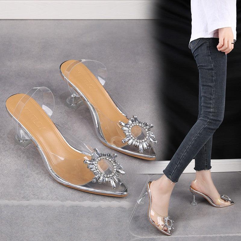 High Heel Sandals Shoes Women PVC