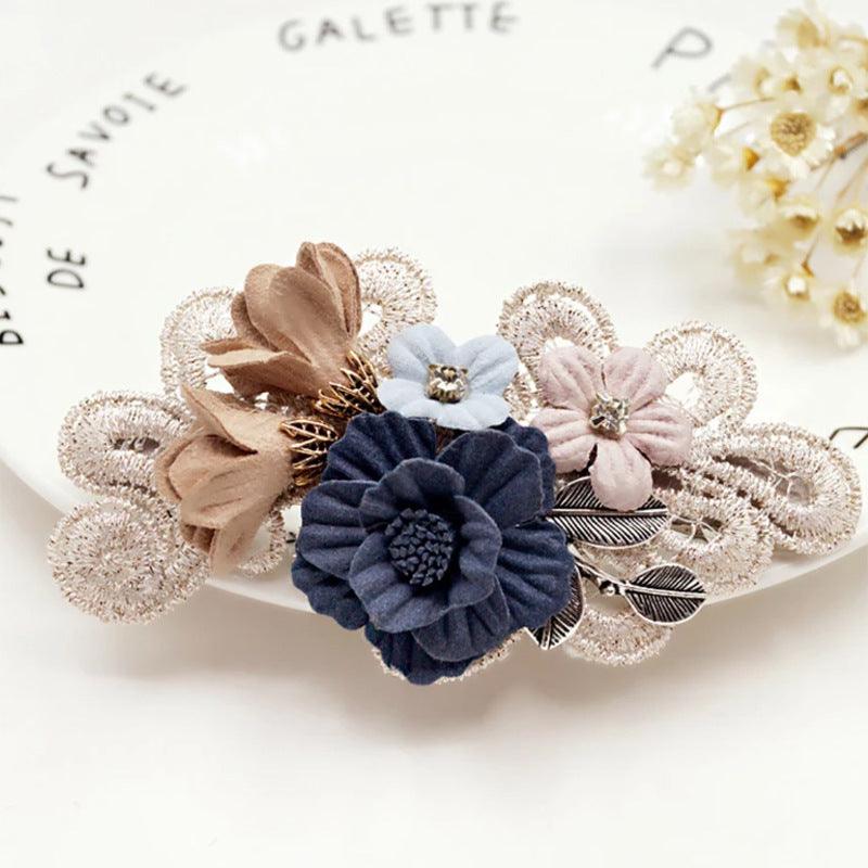 Handmade Bow Hair Accessories Barrettes Hair Ring Pearl Elegant Girl Headdress Flower - Bloomjay