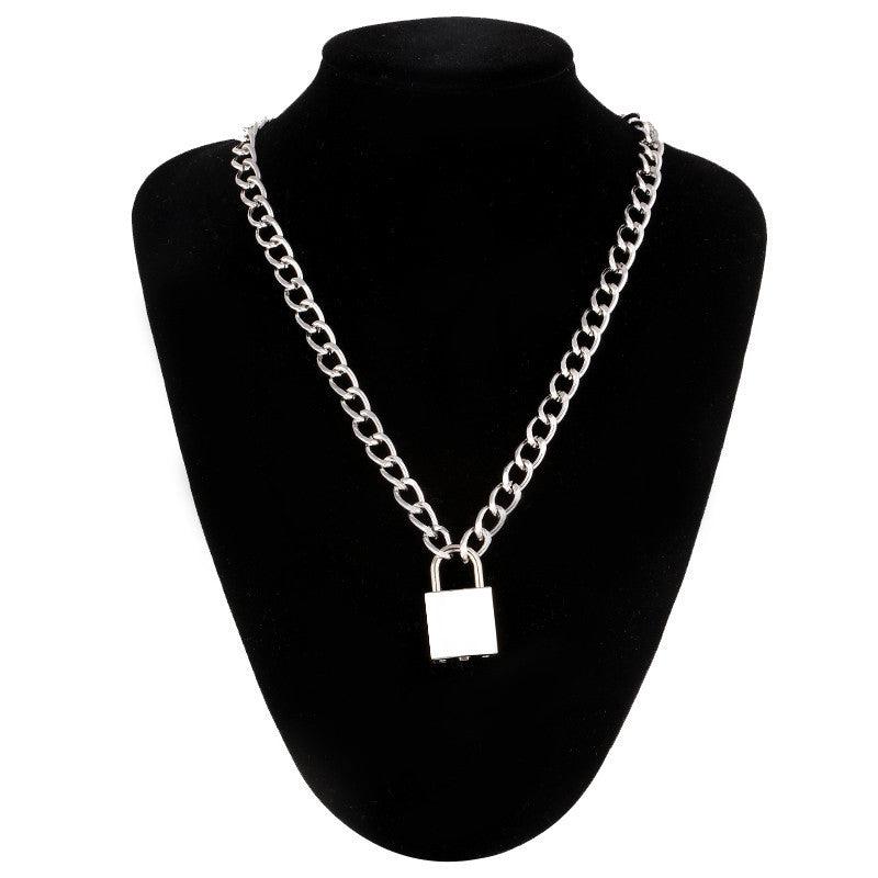 Make a statement with our Punk Chain Lock Pendant Necklace, perfect for both men and women into hip-hop jewelry. - Bloomjay