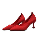 Fashion High-heeled Flying Woven Pointed Pumps Women's Stiletto Mid-heeled Women - Bloomjay