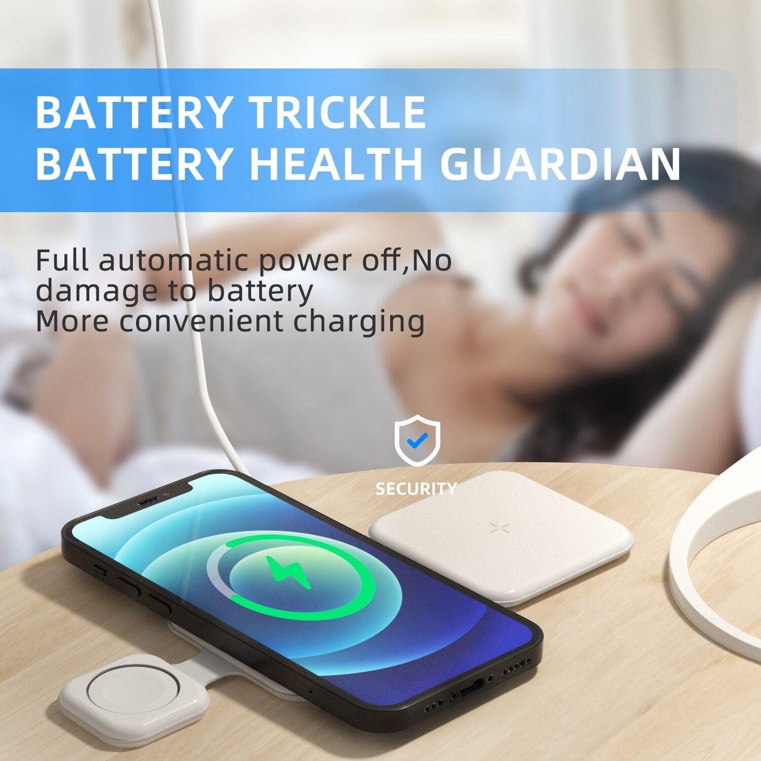 3-in-1 Foldable Charger: Magnetic, Multi-device Charging for Phones and Gadgets.