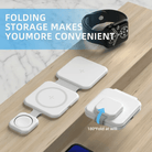 3-in-1 Foldable Charger: Magnetic, Multi-device Charging for Phones and Gadgets.