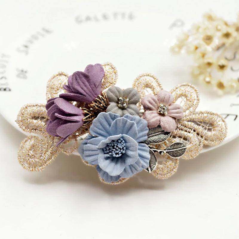 Handmade Bow Hair Accessories Barrettes Hair Ring Pearl Elegant Girl Headdress Flower - Bloomjay