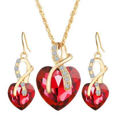 Adorn your ears with elegance in our heart-shaped faux Austrian crystal zircon earrings. - Bloomjay