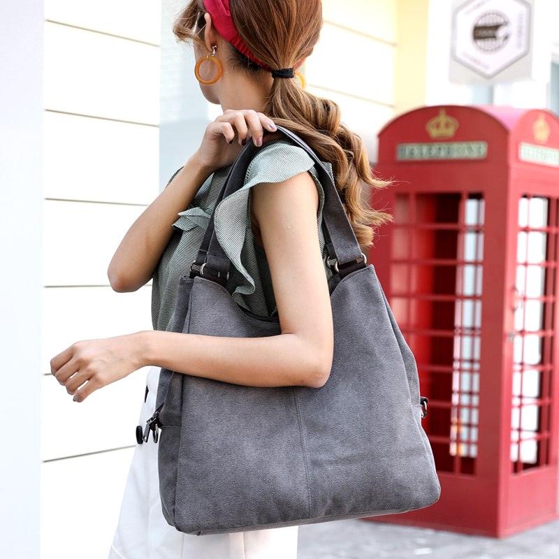 Canvas Shoulder Bag Tote Ladies Hand Bags Luxury Handbags for Women Messenger Bags - Bloomjay