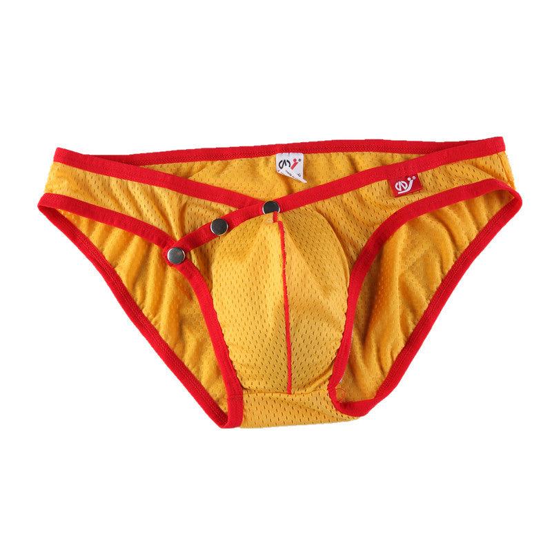 Casual Fashion Men's Underwear Briefs Nylon Mesh Breathable Comfortable Side Buckle - Bloomjay