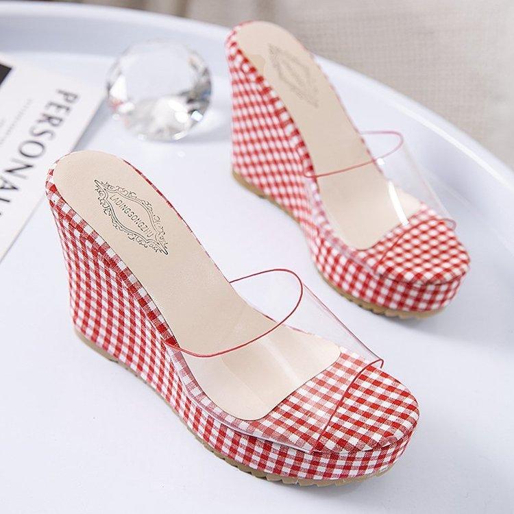 Fashion Ladies Platform Sandals With Wedge Heels - Bloomjay