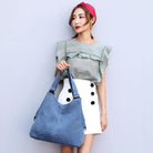 Canvas Shoulder Bag Tote Ladies Hand Bags Luxury Handbags for Women Messenger Bags - Bloomjay