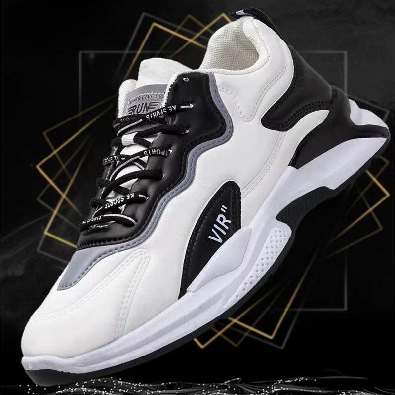 Fashion Black White Sneakers Casual Outdoor Lightweight Breathable Sports Shoes For Men - Bloomjay