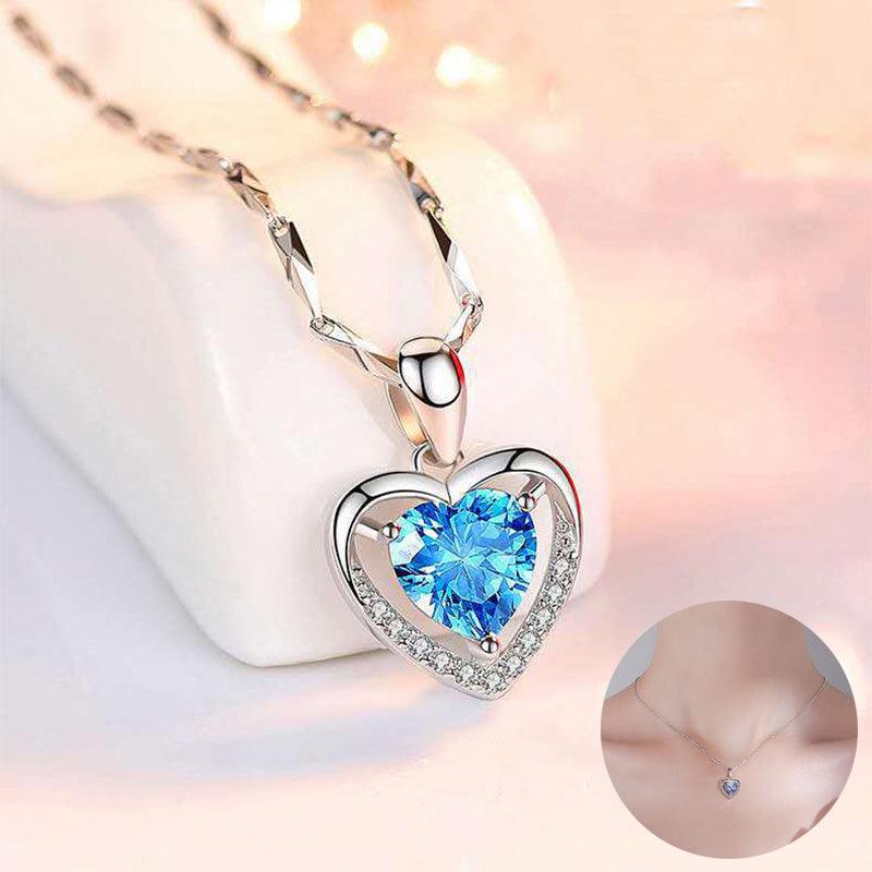 Indulge in luxury with our 925 Rhinestone Heart Necklace, a personalized statement in women's jewelry. The perfect Valentine's Day gift. - Bloomjay