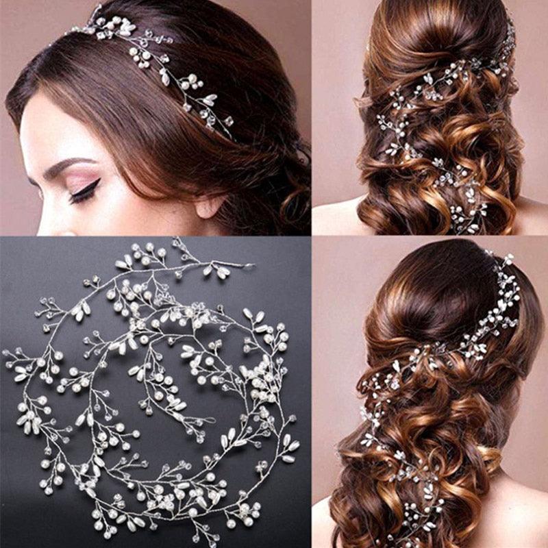 Wedding Hair Accessories Crystal Pearl Hair Accessories - Bloomjay