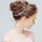 YJ612 bride hair headdress flower crystal beads handmade headwear hairpin wedding accessories side clamp - Bloomjay