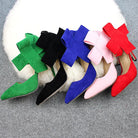 Big Bow Pumps Women Thin High Heel Shoes For Party Festival - Bloomjay