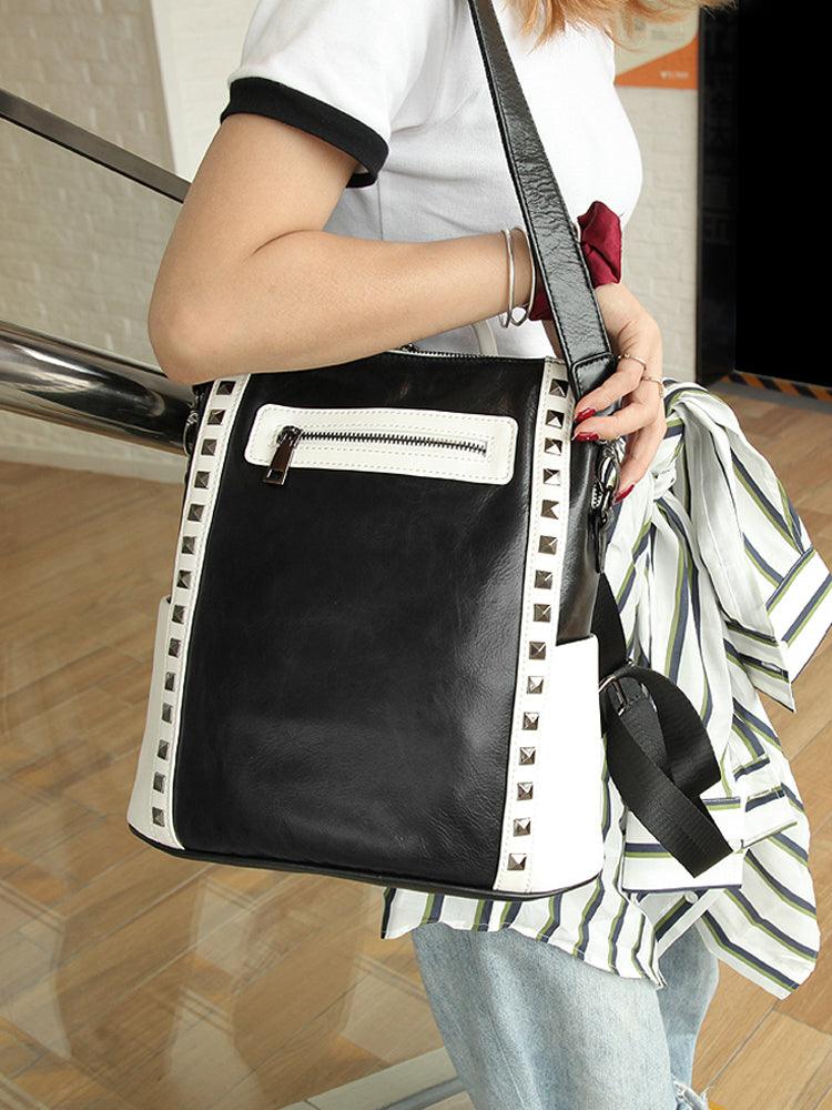 Cobbler Legend Retro Backpack Women Genuine Leather Shoulder Bags - Bloomjay
