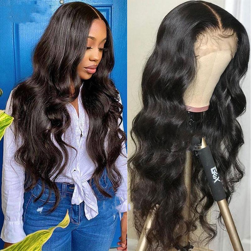 "Body wavy human hair wigs: 13x4 lace for a natural, versatile look." - Bloomjay