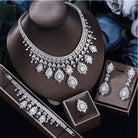 Embrace timeless elegance with our Women's Fashion Vintage Wedding Necklace and Earrings Jewelry Set. - Bloomjay