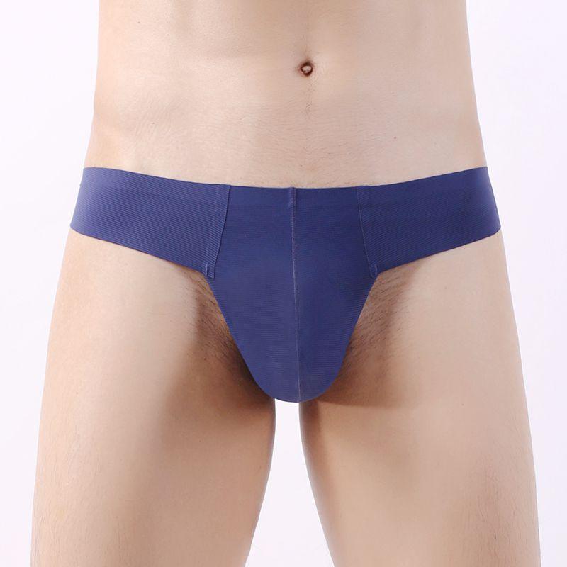 Men's Thong Low Waist Sexy One-piece Seamless Underwear Stripes - Bloomjay