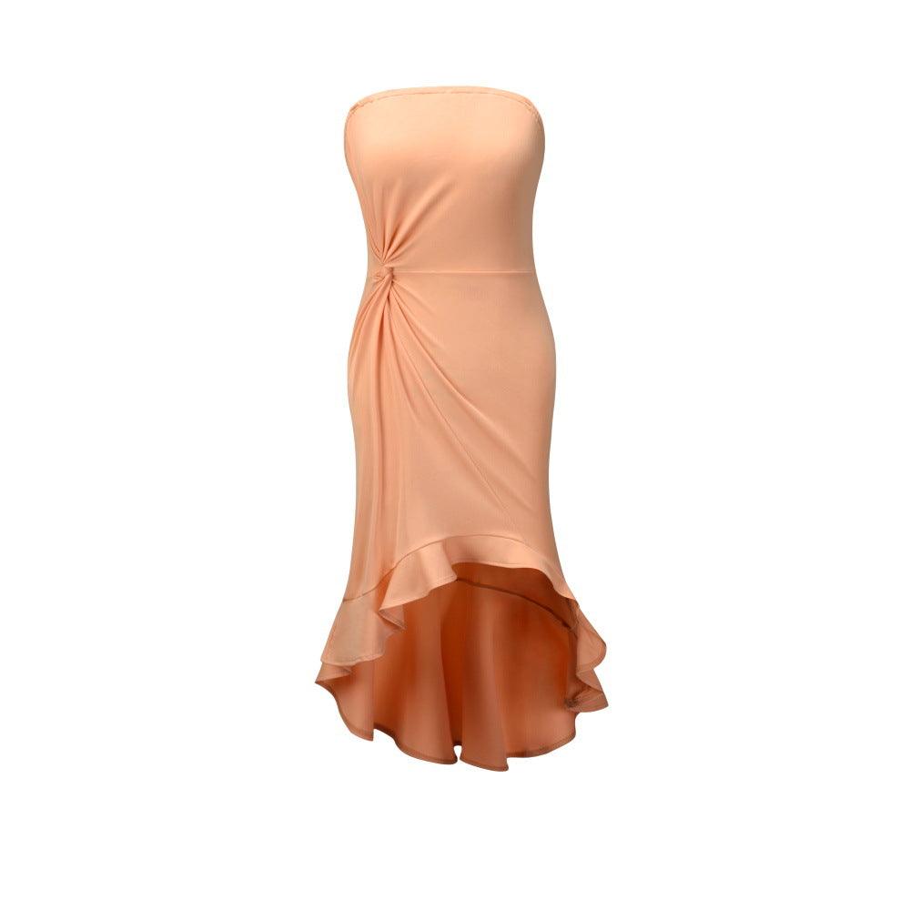 Solid color wrap dress - Bloomjay
