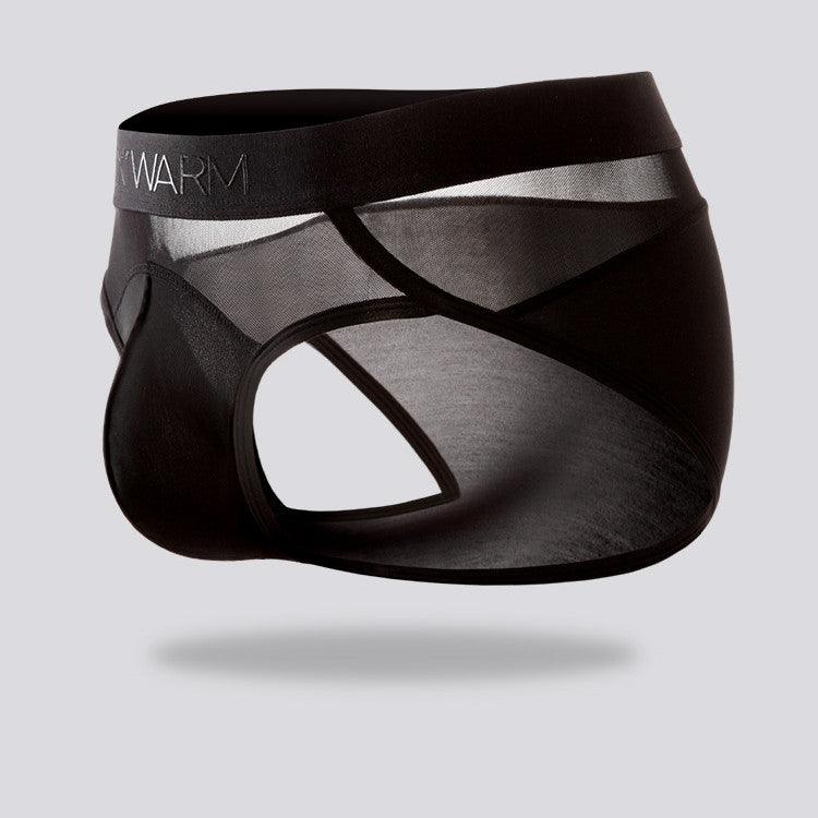 Silk Men's Triangle Underwear With Genuine Silk Crotch And Mesh - Bloomjay