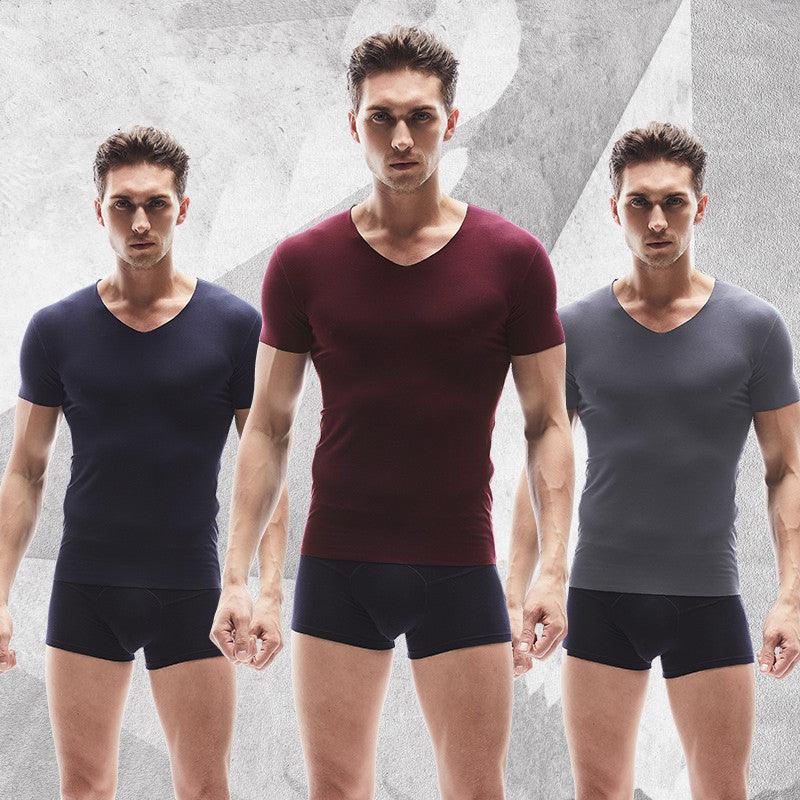 Men's Seamless Modal Short Sleeve Underwear - Bloomjay