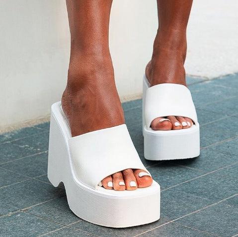 Women Shoes High Heel Sandals Summer Outdoor Slippers - Bloomjay