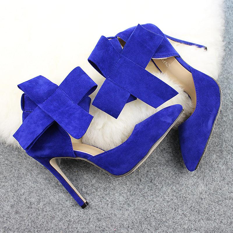 Big Bow Pumps Women Thin High Heel Shoes For Party Festival - Bloomjay