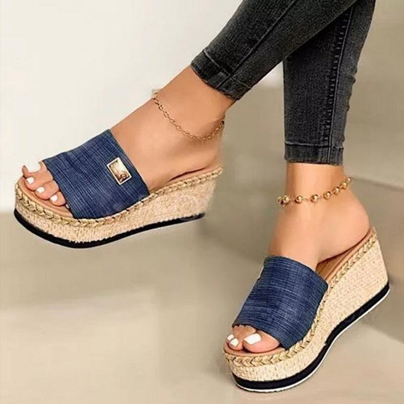 Platform sandals wedge heels fashion sandals - Bloomjay
