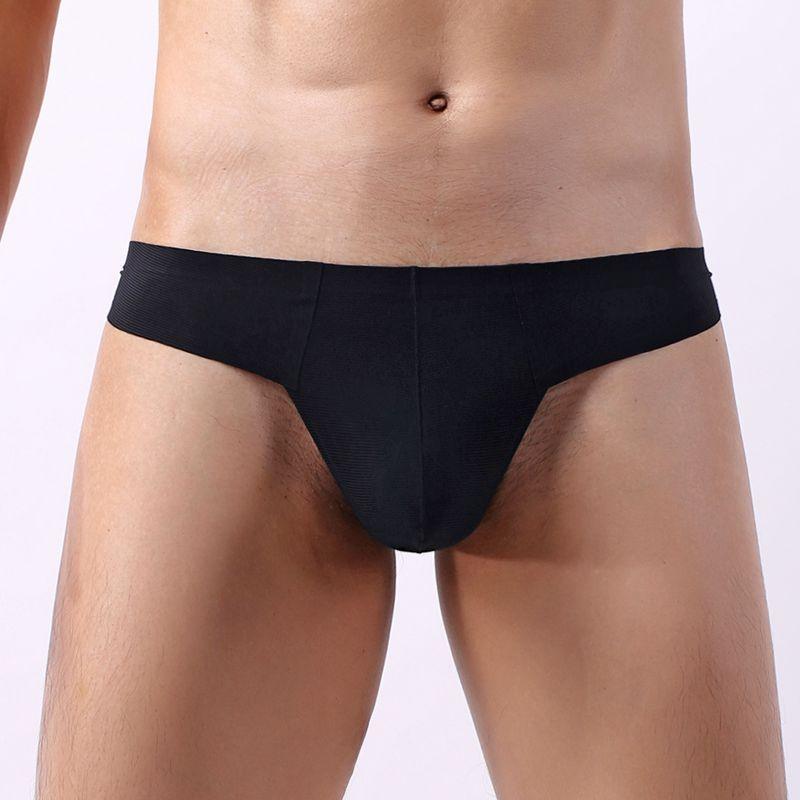 Men's Thong Low Waist Sexy One-piece Seamless Underwear Stripes - Bloomjay