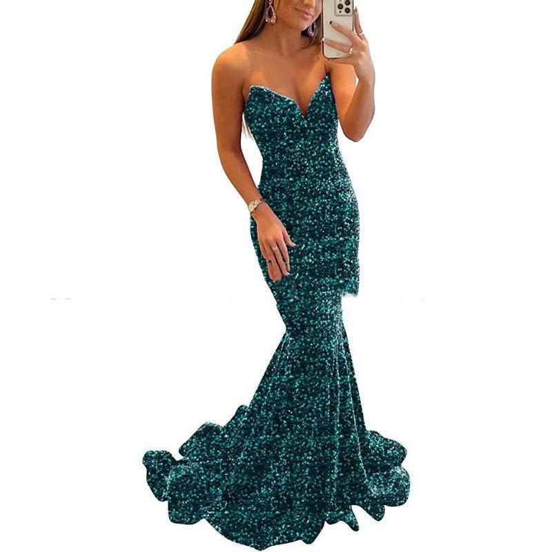 Sequin Evening Dresses For Women Formal Sexy Long Prom Party Gowns - Bloomjay