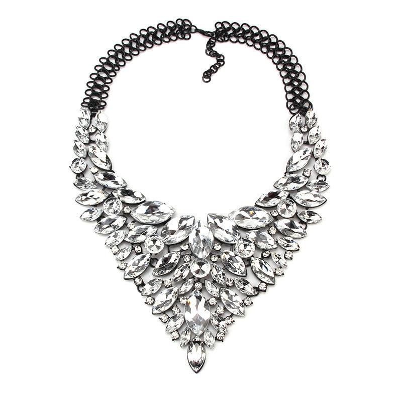 Elevate your style with our Alloy Rhinestone Necklace, a luxurious diamond sweater chain for a touch of sophistication. - Bloomjay